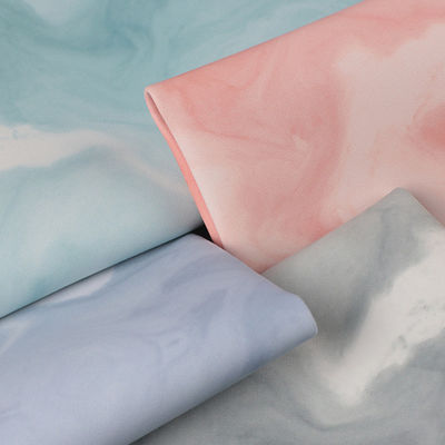 1.0mm Impression numérique Marbre PVC faux cuir bas brossé pour sac à main