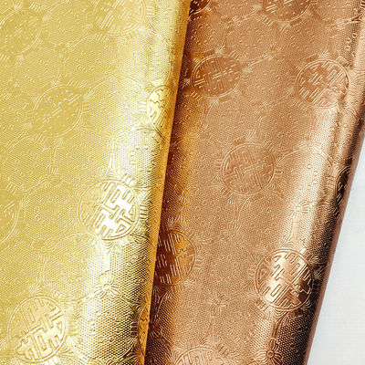 Boîte d'emballage en cuir de série dorée en relief en PVC en cuir non tissé