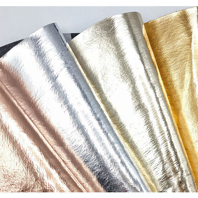 Boîtes d'emballage en cuir Saffiano Croix PVC Film métallique Faux projets en cuir