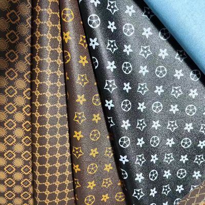 Lettre ancienne imprimée en cuir PVC pour sacs brosse douce fond écologique