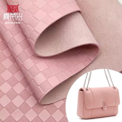 PVC 1.8mm Thick Square Pattern Synthetic Artificial Leather Bag , Table Mat , Shoes , Wallet , Decorate , Belt Faux Leather Fabric
