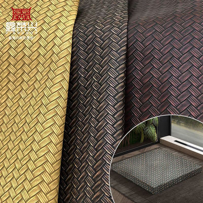 PVC Grand Tapis Motif Tissé Cuir Synthétique Artificiel Emballage Portefeuille Boîte Chaussures Cahier Tissu Simili Cuir