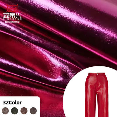 Cuir synthétique PU R61 Film métallique Grain mouton Vêtement Portefeuille Boîte Chaussures Sac Cahier Tissu simili cuir
