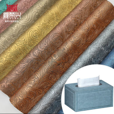 Pvc motif de fleur en cuir synthétique artificiel boîte de portefeuille chaussures Ntoebook faux tissu en cuir