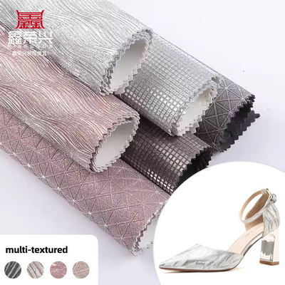 Élastique en PU en relief éclatant Brillant Tissu Glitter cuir synthétique pour chaussures Sacs arc-crafts Chapeau Faux Tissu en cuir