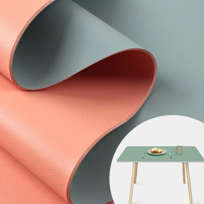 Tissu en cuir synthétique artificiel double face de 160 cm de large, aspect cuir de vache, PVC, pour chaussures, tapis de table et sacs