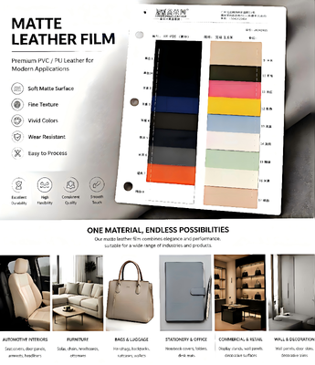 FILM DE CUIR MAT Large gamme de produits d'emballage en cuir disponibles en types PVC PU et semi PU pour de multiples utilisations industrielles
