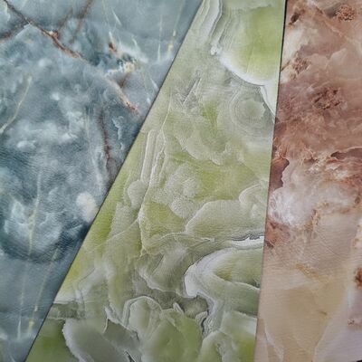 Tissu en similicuir à motif de marbre pour meubles, sacs et applications décoratives