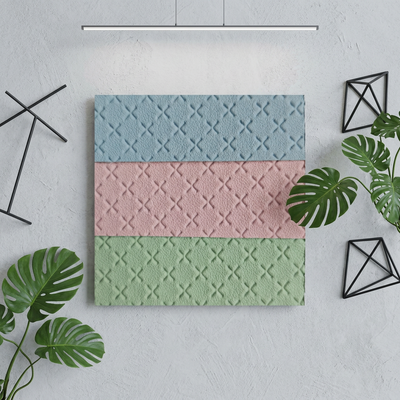 Hexagone en relief de basket-ball Texture PVC en cuir synthétique en rouleau en cuir artificiel pour sacs Meubles d'intérieur de voiture