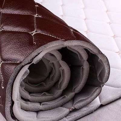 Tapis de voiture PVC Faux Matériau cuir Diamant Broderie PVC cuir éponge