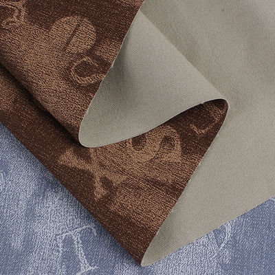 Le cuir en PU en denim lavé écologique en gravure légère en faux