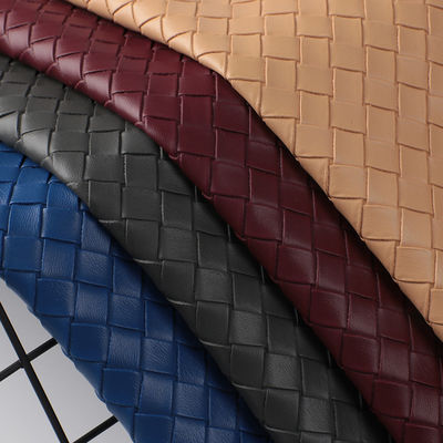 Sacs à main tissés en relief doux et durables en PVC en tissu de faux cuir