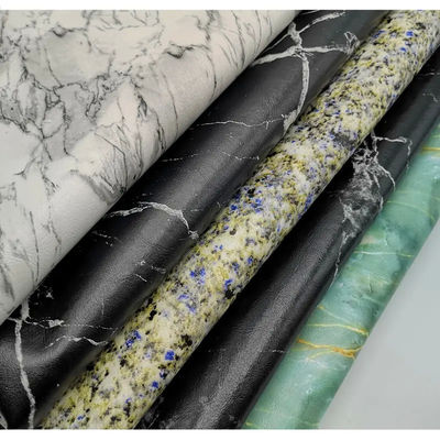 0.7mm imperméable à l'eau en PU en cuir synthétique Faux Matte Marble