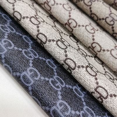 Lettre ancienne imprimée en cuir PVC pour sacs brosse douce fond écologique