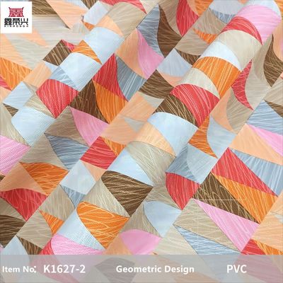 0.8mm Design géométrique coloré cuir en PVC pour sac à main boîte d'emballage boîte de téléphone décoration d'usage