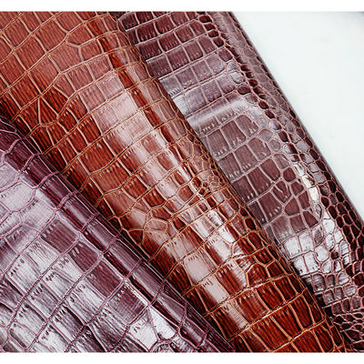 Boîte d'emballage en PVC en cuir crocodile brillant en cuir crocodile en relief