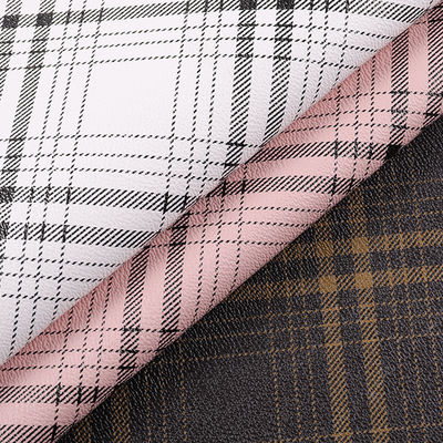 Sacs à carreaux rayés imprimés en PVC en faux cuir en tissu résistant aux rayures artificielles