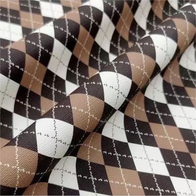 Sacs à main sur mesure imprimés à motifs de faux tissu en cuir en PVC diamant géométrique