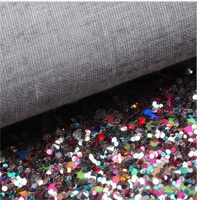 Glitter doux imprimé en cuir PU séquins glamour bonbons brillants 1,2 mm d'épaisseur