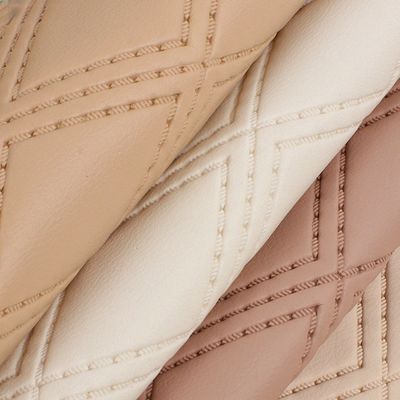 Le cuir artificiel PVC tissé décoratif à la couture douce brodée au diamant