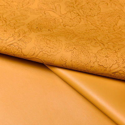 3D Retro Floral en relief de cuir en PVC pour sac à main Boîte d'emballage Tissu décoratif Placemat Faux cuir