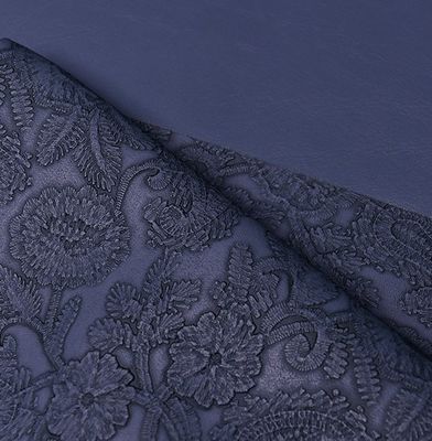 3D Retro Floral en relief de cuir en PVC pour sac à main Boîte d'emballage Tissu décoratif Placemat Faux cuir