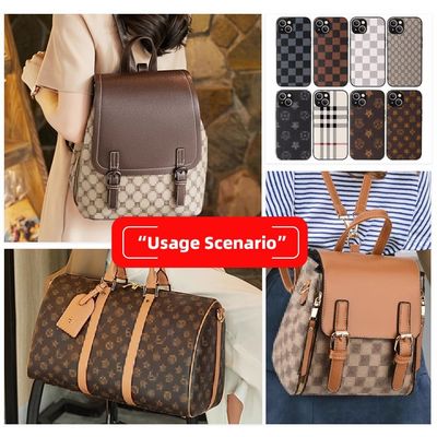 Vente en gros de faux cuir en PVC imprimé pour sacs, étuis téléphoniques et tapis de table