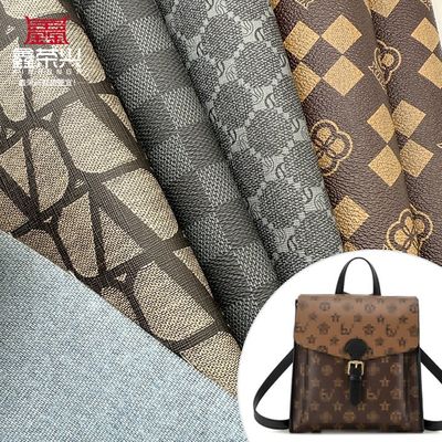 Vente en gros de faux cuir en PVC imprimé pour sacs, étuis téléphoniques et tapis de table