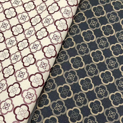 Cuir synthétique artificiel imprimé style trèfle à quatre feuilles en PVC pour sac, emballage, cahier, coque de téléphone, tissu simili cuir