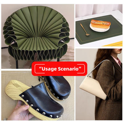 PVC Litchi Grain Double Face Synthétique Faux Matériaux en cuir en relief étanche pour sac tapis de table ceinture Décoration