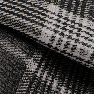 PVC Tech Cloth Motif écossais Imitation cuir synthétique Sac de canapé Chaussure Ceinture de siège auto Faux cuir Tissu