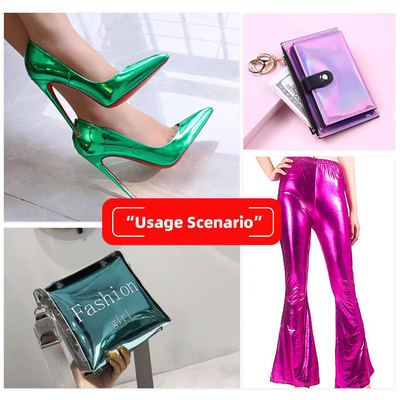 Cuir synthétique PU R61 Film métallique Grain mouton Vêtement Portefeuille Boîte Chaussures Sac Cahier Tissu simili cuir