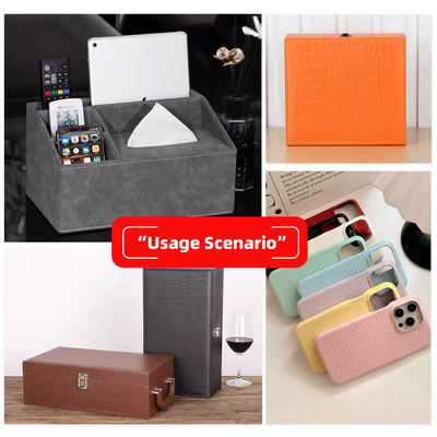 Cuir synthétique artificiel en PVC en gros pour portefeuille, boîte, chaussures, cahier, motif litchi, animal, tissé, croisé