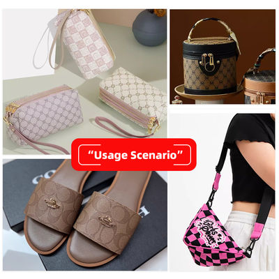 Tissu de faux cuir en PVC imprimé d'une épaisseur de 0,8 mm pour sacs et sacs à main