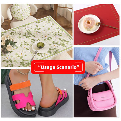 Semi PU double face cuir synthétique 1,5 mm d'épaisseur pour sacs chaussures