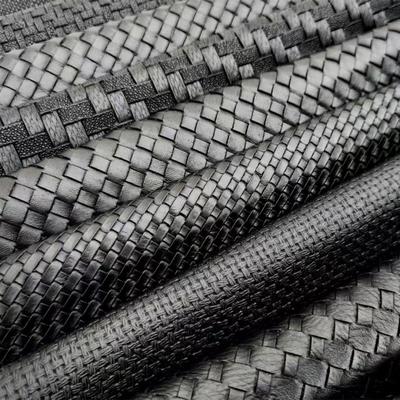 PVC tissé en faux cuir en relief pour les meubles