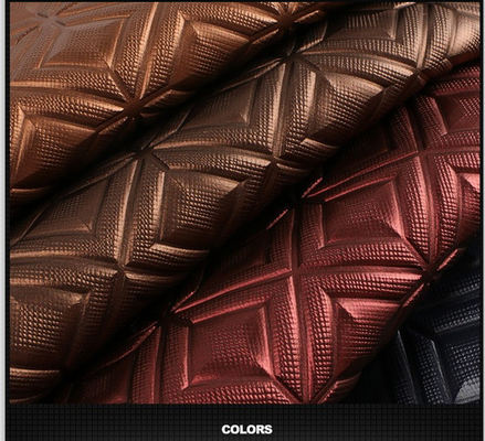 Tissu en similicuir synthétique à motif grain PVC pour sièges de voiture et meubles