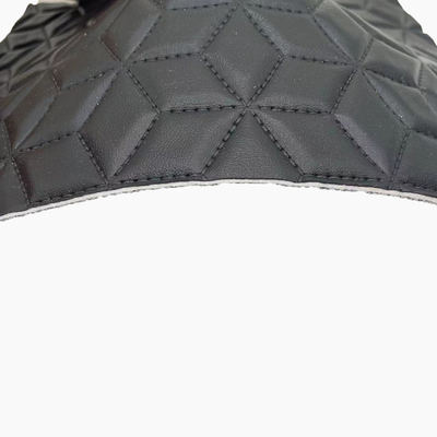 Cuir synthétique perlé matelassé broderie diamant PVC avec mousse perforée pour housse de siège de voiture, canapé, tissu simili cuir