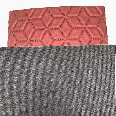 Cuir synthétique perlé matelassé broderie diamant PVC avec mousse perforée pour housse de siège de voiture, canapé, tissu simili cuir