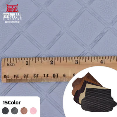 Cuir synthétique artificiel en PVC gaufré losange litchi pour sièges de voiture, canapés, décoration de sacs, tissu en similicuir