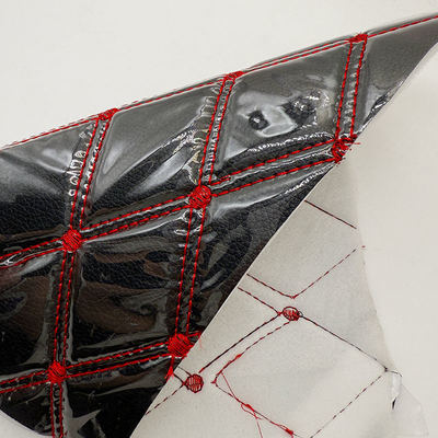 Tapis de sol de voiture en cuir PVC matelassé sur mesure, épaisseur 4,6 mm avec rembourrage en mousse, ajustement extensible, sièges de voiture, canapés, sacs brodés en relief