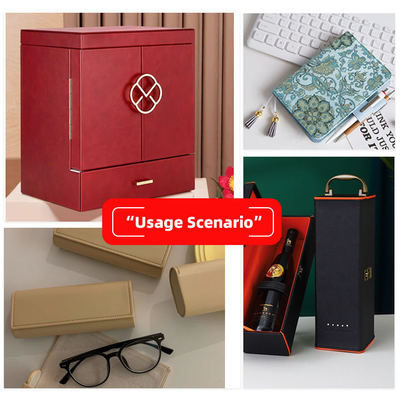 Pvc motif de fleur en cuir synthétique artificiel boîte de portefeuille chaussures Ntoebook faux tissu en cuir