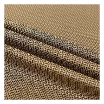 Tissu simili cuir PVC métal perle couleur claire petit motif tissé emballage synthétique artificiel portefeuille boîte chaussures cahier