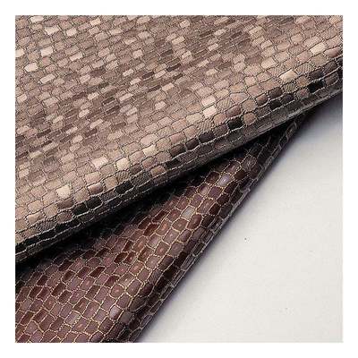 Vente en gros en Pvc de pierre de perle de grain motif en cuir synthétique artificiel emballage portefeuille boîte chaussures carnet de notes faux tissu en cuir