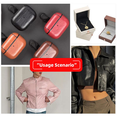 Cuir synthétique grainé en fibre de carbone PU élastique pour vêtements, sacs, étuis d'écouteurs, boîtes