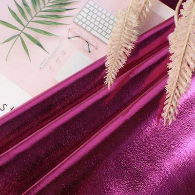 Cuir synthétique PU R61 Film métallique Grain mouton Vêtement Portefeuille Boîte Chaussures Sac Cahier Tissu simili cuir