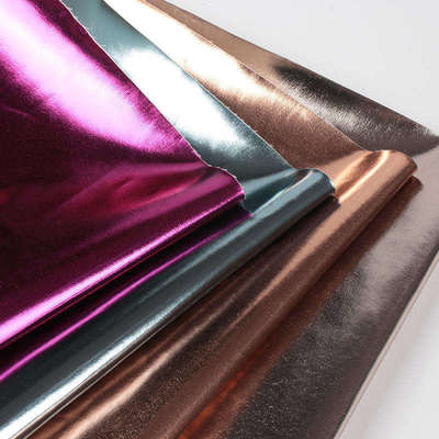 Cuir synthétique PU R61 Film métallique Grain mouton Vêtement Portefeuille Boîte Chaussures Sac Cahier Tissu simili cuir
