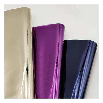 Cuir synthétique de haute qualité pour chaussures, sacs à main, cahiers, PU, arc-en-ciel, holographique, métallique, coloré, miroir, tissu en cuir
