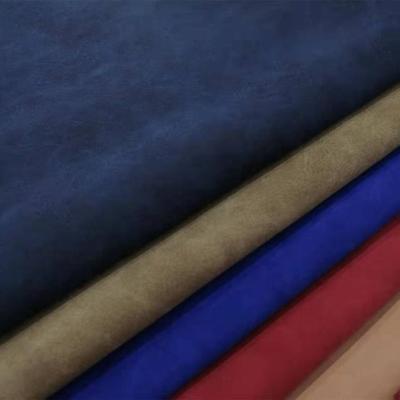 PU Nubuck Leather Tissu en cuir synthétique Imitation coton Sous chaussures Sacs de caisse Carnet de notes Tissu en gros