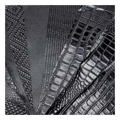 Cuir synthétique PVC à motifs brillants, chaussures à motifs animaliers, sacs et bagages, tissu en similicuir